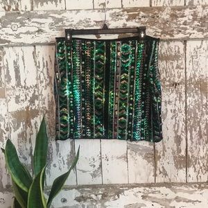 BODYCENTRAL XL sequined mini skirt stretchy